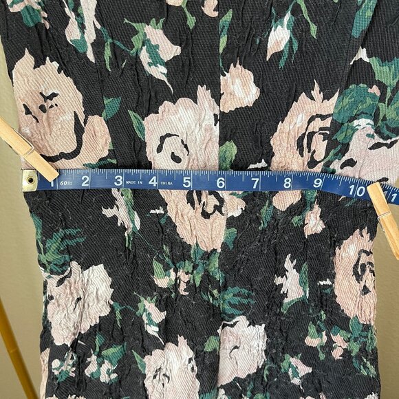 Club Monaco XS Black Floral Boned Corset Jumpsuit Elegant Party Look - Picture 9 of 12